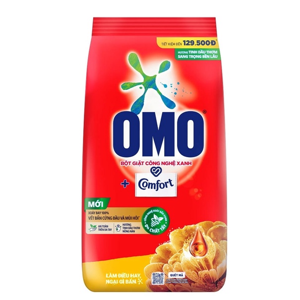Bột giặt omo comfort tinh dầu thơm túi 5,3kg