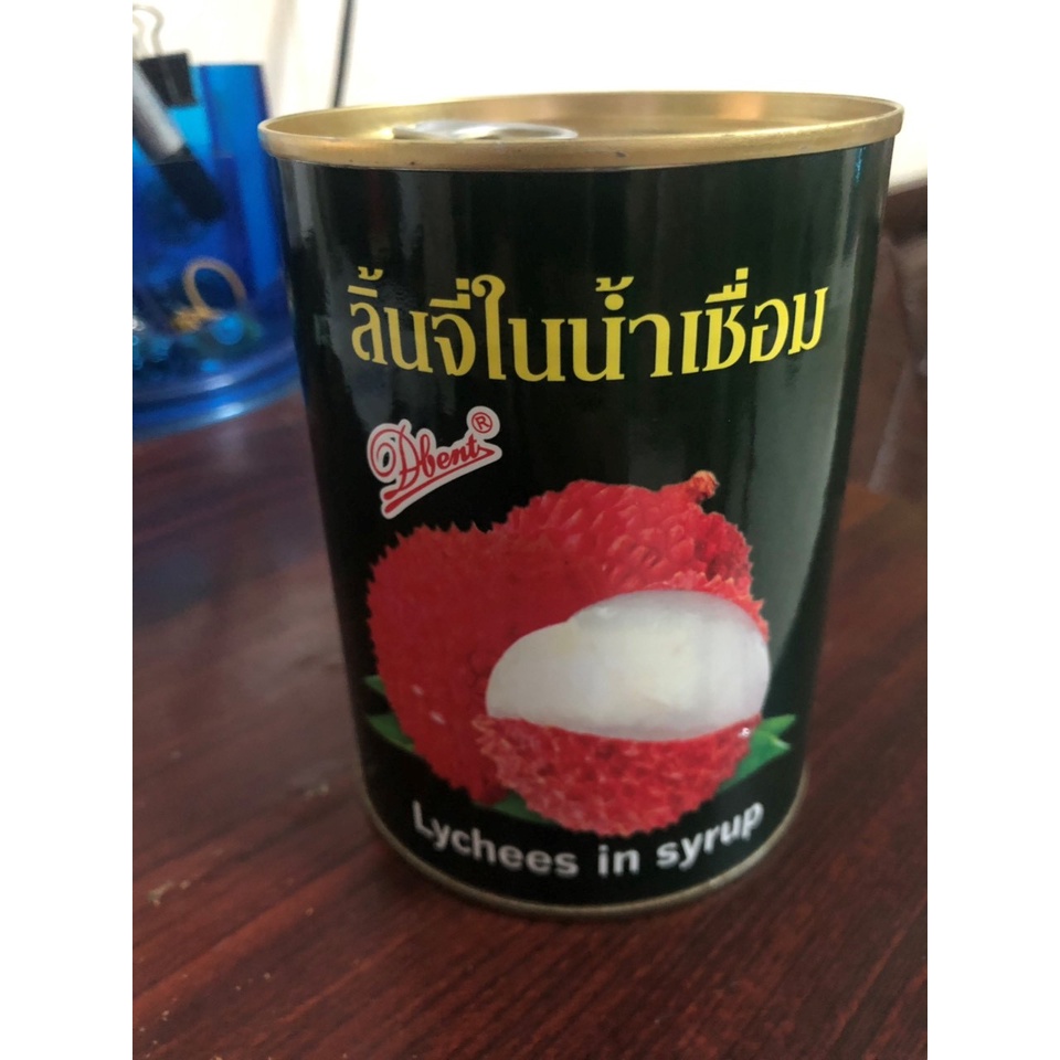 Vải ngâm Thái tem giấy Lon 560gr