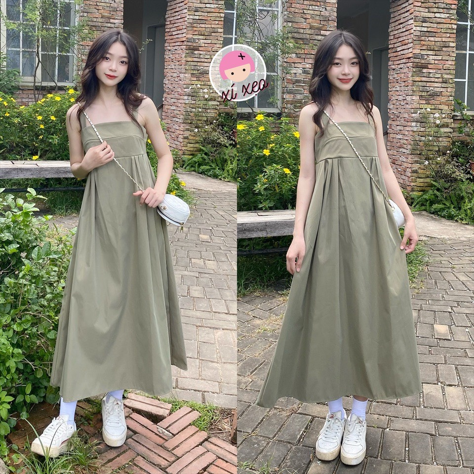 Váy Hai Dây Dài Dáng Xoè giá tốt Tháng 05,2024|BigGo Việt Nam