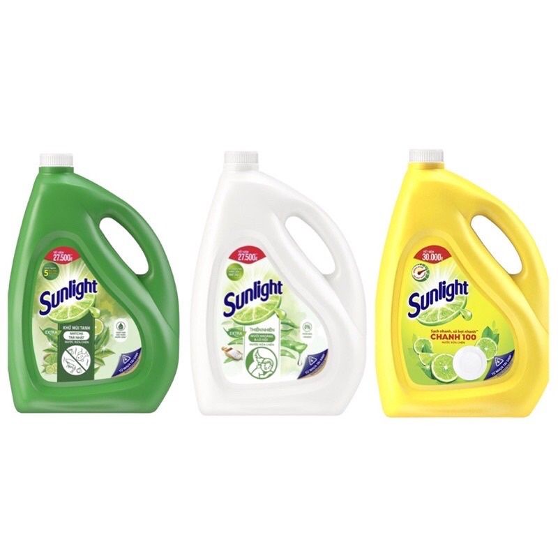 Nước rửa chén bát sunlight trà xanh nhật bản túi 3.4kg