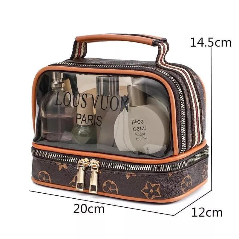 Túi đựng mỹ phẩm mini trong suốt lous siêu sang