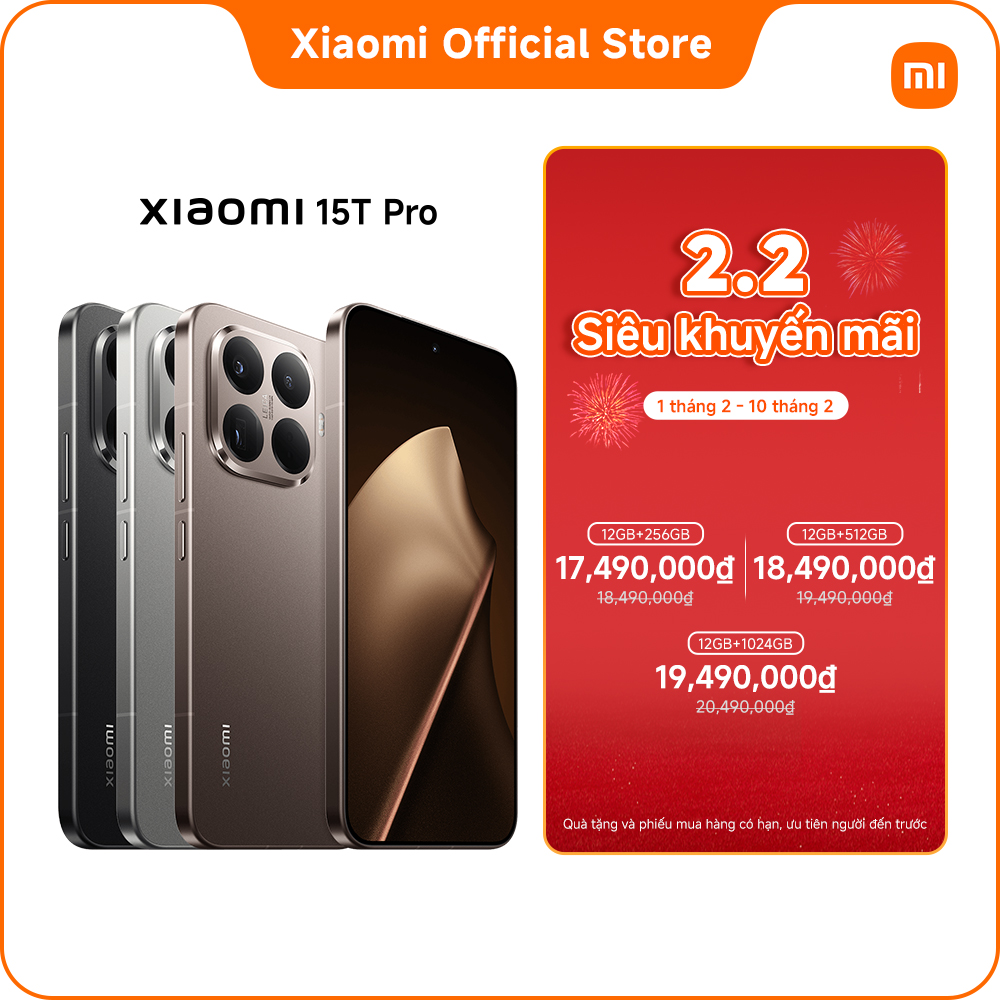 [New] Xiaomi 15t Pro | Leica 5X Pro Telephoto Lens, Spotlight Photography | Elegant Rounded Body Design | 6.83-Inch Screen Protects the Eyes with a Scanning Frequency of 144Hz | Hypercharge Fast Charger: 90W Wired, 50W Wireless | Xiaomi Hyperal Giá 17,490,000 Đồng*Miễn phí vận chuyển