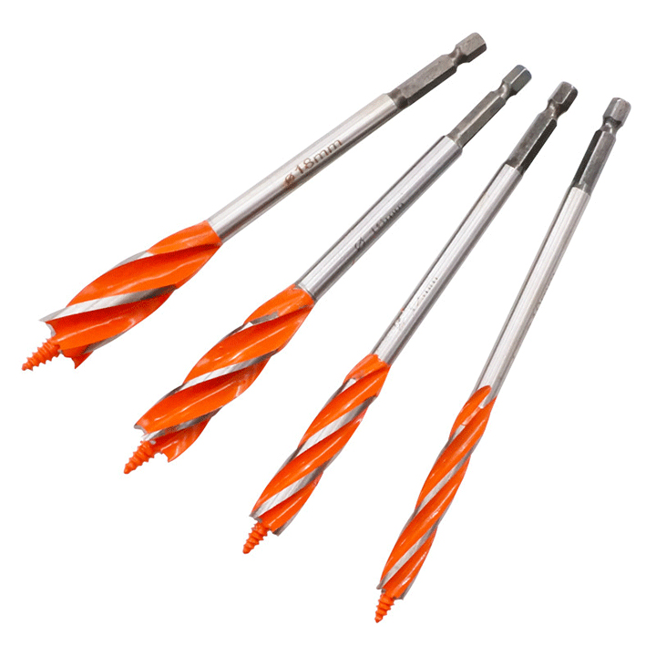 Combo 2 mũi khoan gỗ 4 cạnh chuôi lục giác loại tốt