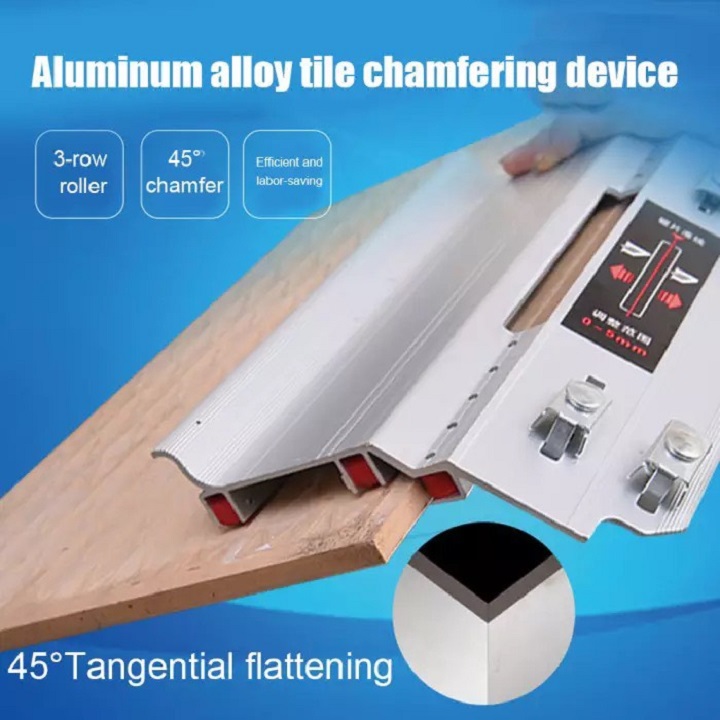 Đế cắt gạch tạo góc 45 độ - gá líp cạnh gạch chất liệu nhôm cứng có bánh xe - Dung Cu HT