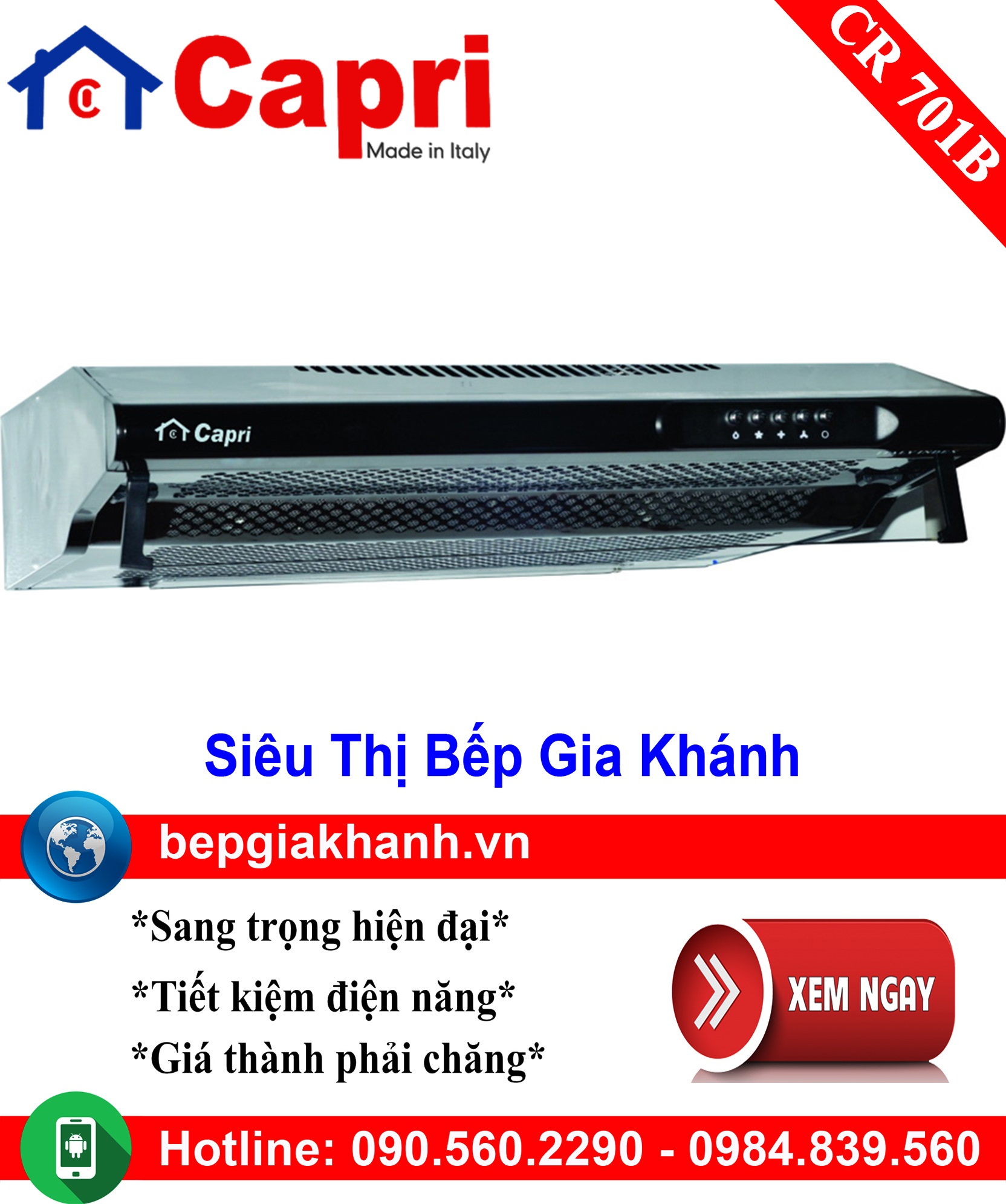 [HCM]Máy hút mùi cổ điển 70cm Capri CR 701B, máy hút mùi nhà bếp, máy hút mùi bếp, máy hút mùi kính cong, máy hút mùi canzy, máy hút mùi mini, máy hút mùi âm trần, máy hút mùi electrolux, may hut mui