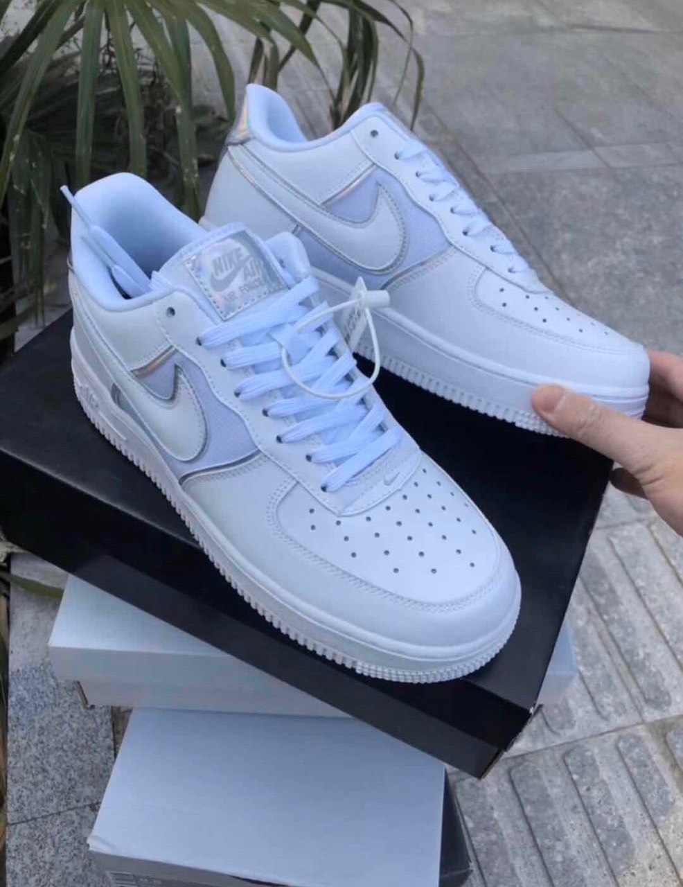 [HCM]Giày Trắng Sneaker Nam Nữ Thời Trang Force Màu Độc Lạ [ Tặng Box]