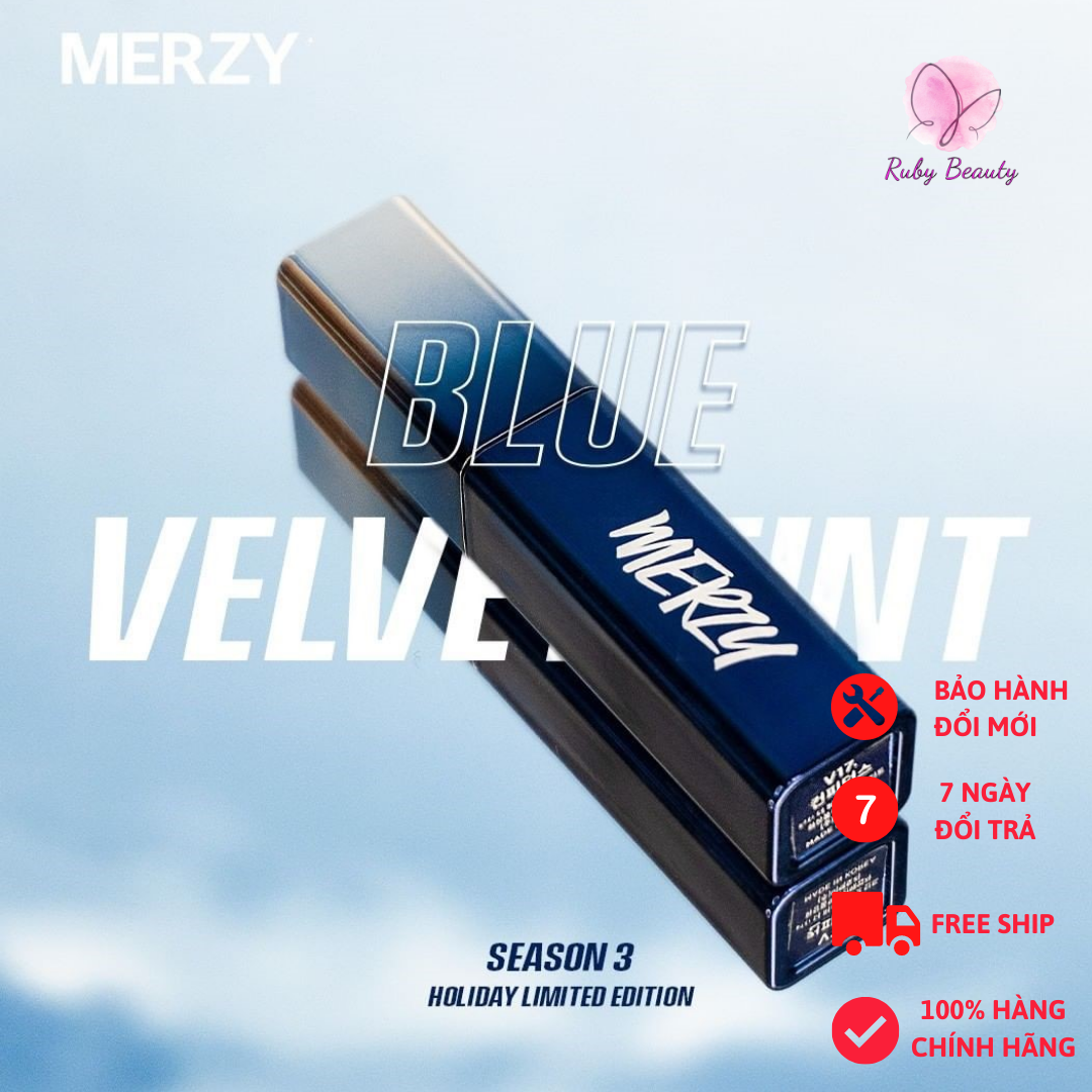 Son Kem Lì Merzy Blue Velvet Tint Season 3 Holiday Limited Edition V13 V14 V15 V16 V17 V18 Confidence