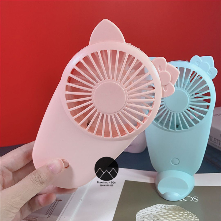Quạt mini cầm tay tích điện Hello Kitty
