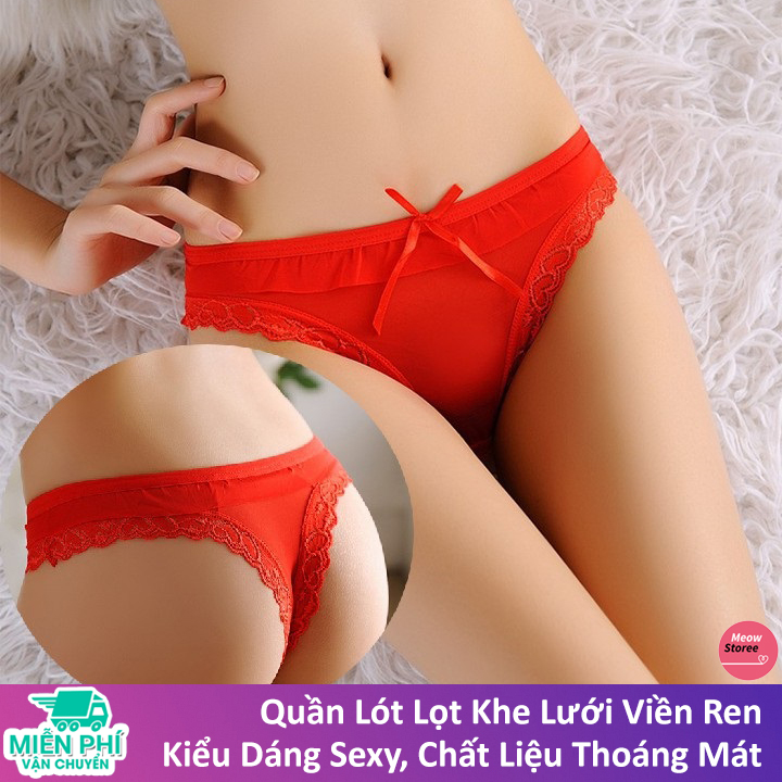 Quần Lót Nữ Sexy Lọt Khe Lưới Viền Ren Gợi Cảm - Quần Lót Sexy Xuyên Thấu
