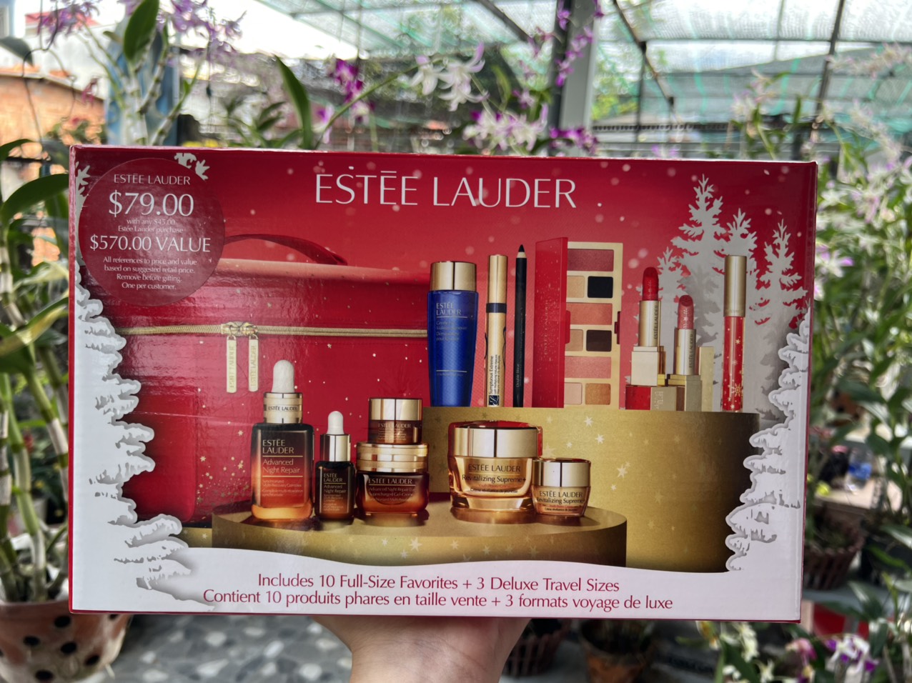 Bộ sản phẩm vali estee lauder 2023 gift set 13 món. bộ quà tặng 2023