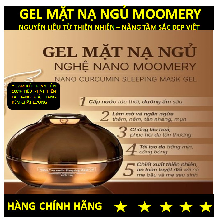 Gel mặt nạ ngủ nghê nano moomery 100g/mặt nạ ngủ Nhã phương/mặt nạ ngủ nghệ/mặt nạ dưỡng da xóa thâm mụn