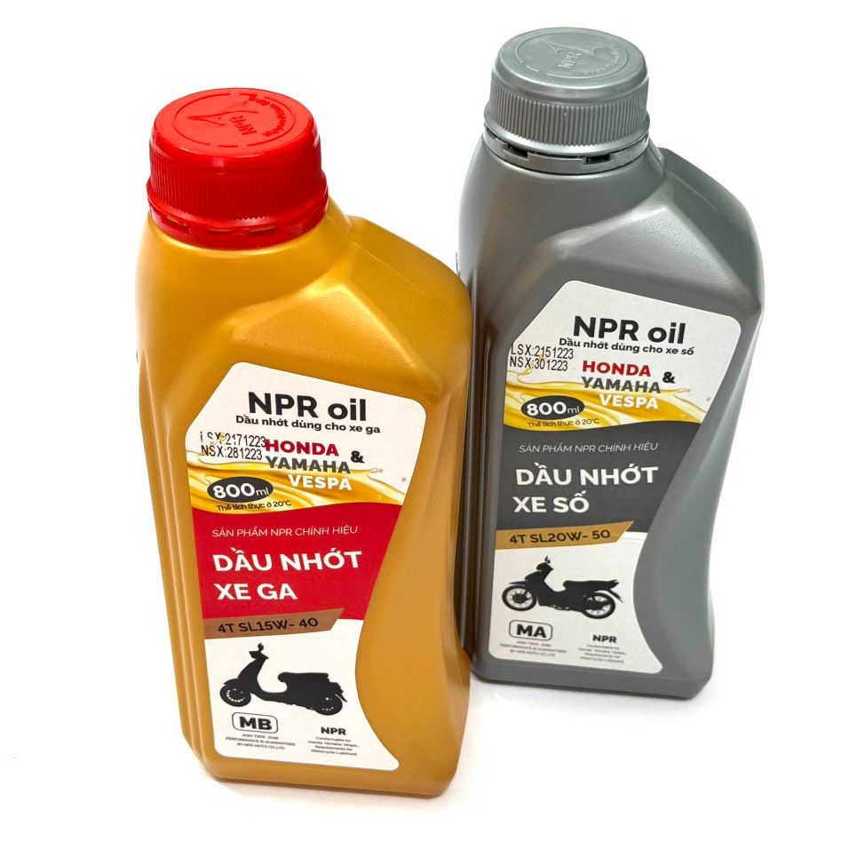 Dầu nhớt xe ga,xe số npr oil dùng chung được chai 0.8l