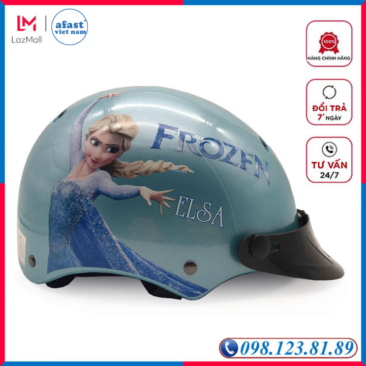 Mũ bảo hiểm trẻ em 1/2 đầu Protec Kitty - họa tiết công chúa Elsa cho bé cực xinh xắn - AFAST VIỆT NAM