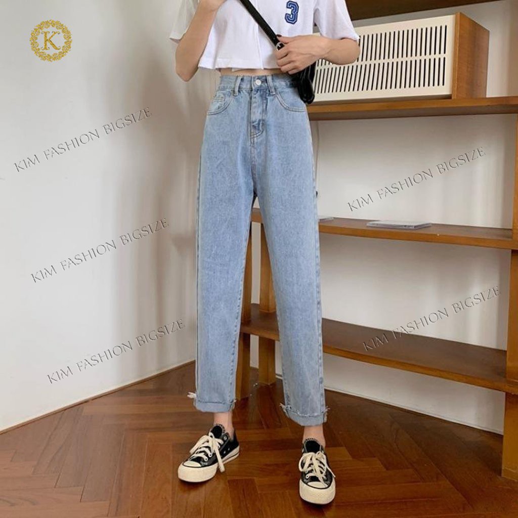 Quần baggy bigsize, quần ống rộng cạp lưng cao bigsize 60-90kg BGD51-01