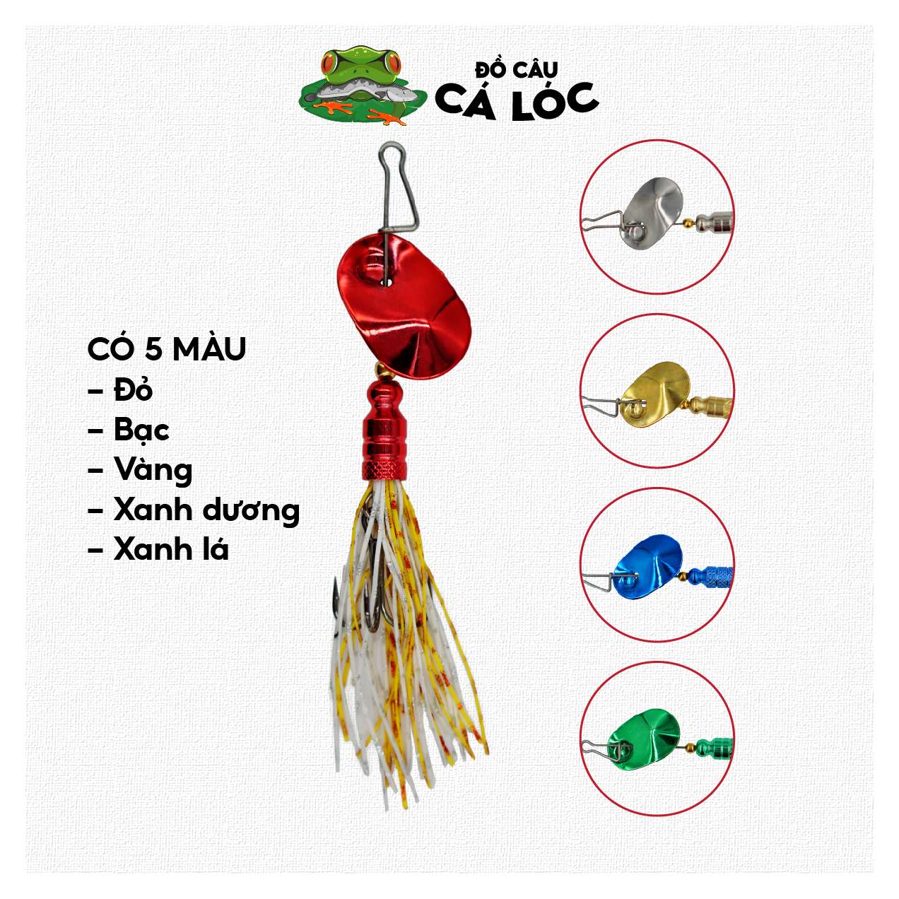 spinner Thái Lan 12gram / mồi giả câu lure cá lóc chẽm / docaucaloc
