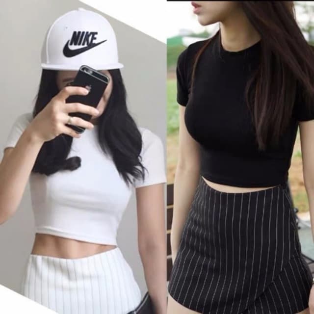 Áo croptop body trơn hàng loại đẹp thun mát