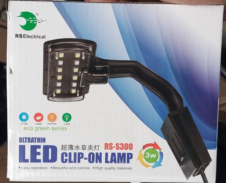 Đèn Led kẹp siêu mỏng thương hiệu RS Electrical RS- S300 công suất 3W dành cho hồ cá, hồ thủy sinh để bàn kích thước từ 20-25cm