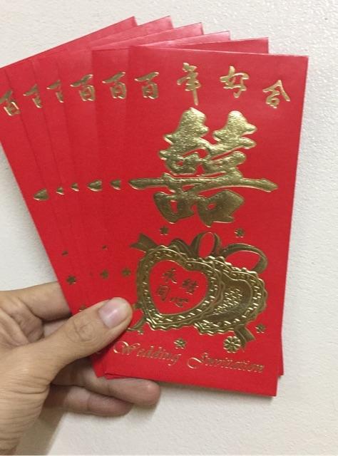 Set 6 Phong bao lì xì cưới, bao lì xì trao duyên cỡ lớn