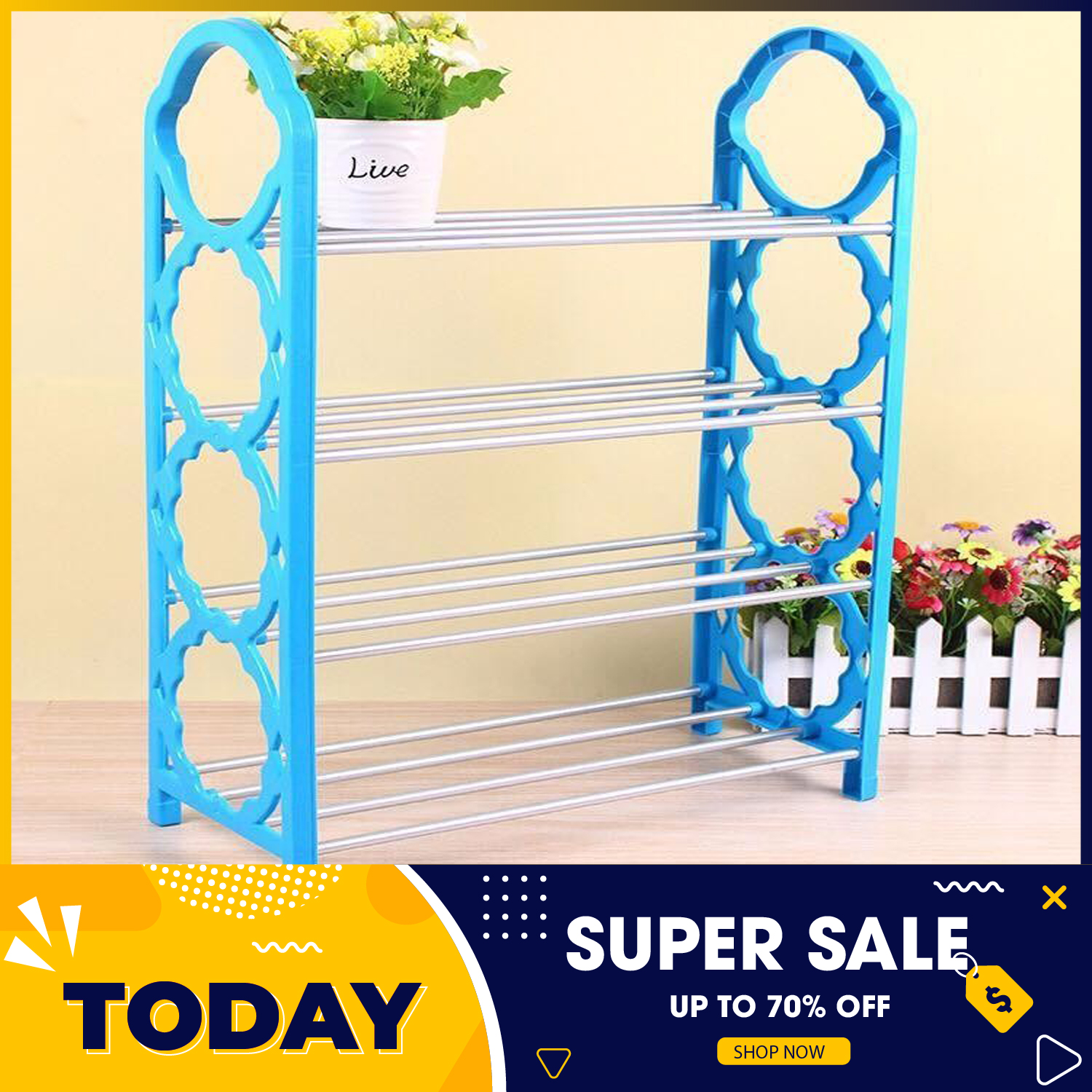 Kệ để giày dép 4 tầng - Giá để giày, dép đa năng 4 tầng Luceo - Kệ giày dép 4 tầng , giá để giày nhựa 4 tầng, giầy dép, kệ để đồ, kệ sách