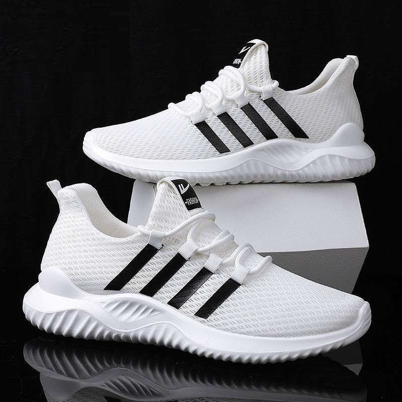 Giày sneaker nam 4 vạch APB 2 màu đen Trắng mới - Sudoo