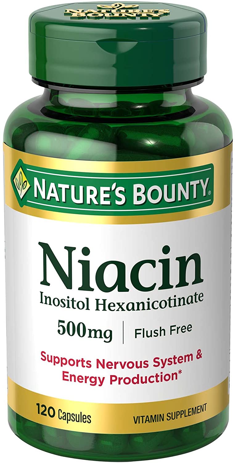 Natures bounty niacin flush free 500 mg 120v