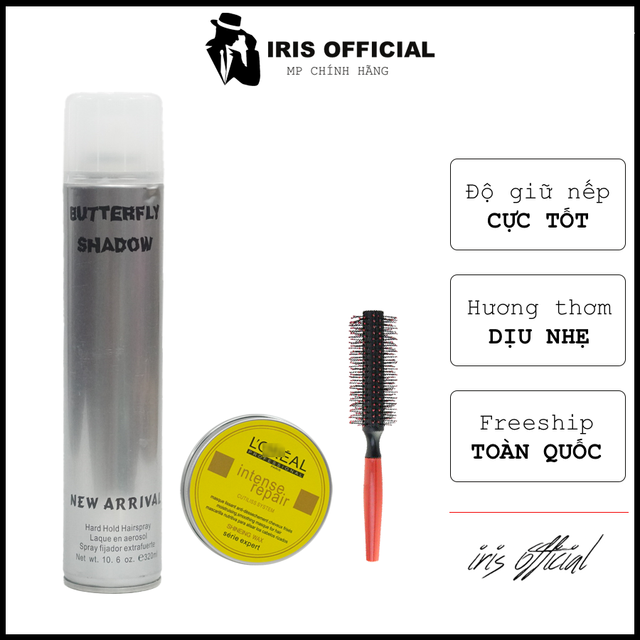 Combo sáp vuốt tóc nam & nữ l'real đục chính hãng + gôm xịt tóc | wax vuốt tóc cao cấp siêu giữ nếp sap vuot toc & gel vuot toc