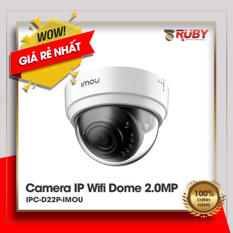 Camera IP Wifi IMOU D22P 2.0MP- Không Dây, Phát Hiện Chuyển Động Ban Đêm