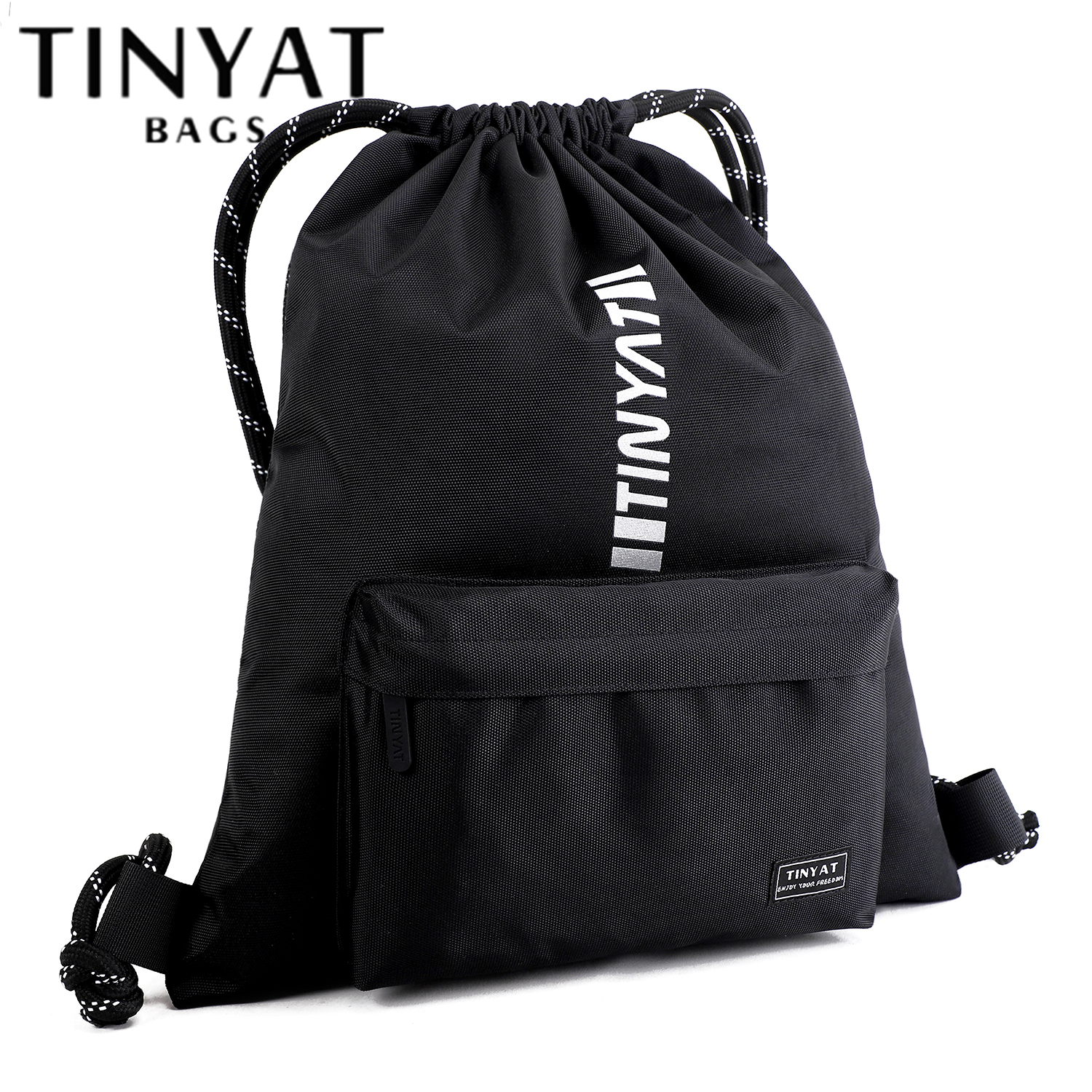 TINYAT Dây Rút Ba Lô Túi Chuỗi Sackpack Cinch Nylon Chống Nước Cho Phòng Tập Thể Dục Tự Do Mua Sắm Thể Thao Yoga