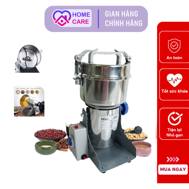 Máy xay bột khô, máy xay hạt công suất 3000W siêu khỏe, xay tiêu, hạt sen, cà phê, nghệ tiện lợi