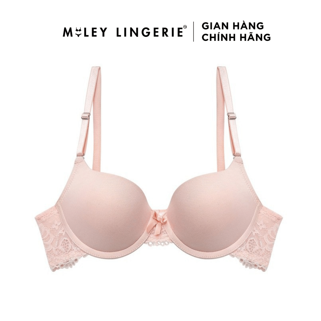 Áo Ngực Có Gọng Mút Vừa 2.5cm Nâng ngực nhẹ nhàng MILEY LINGERIE - Màu hồng