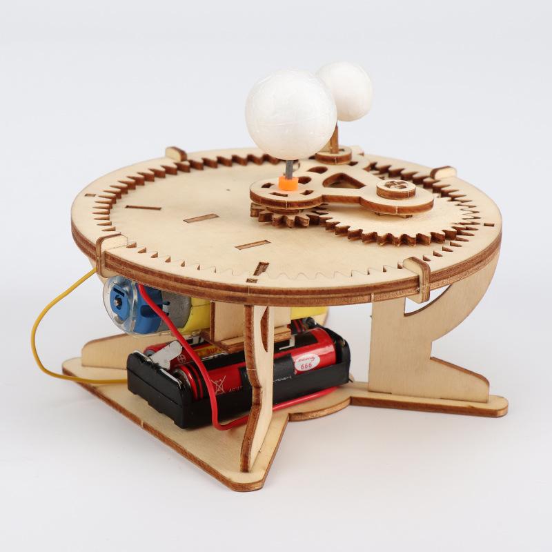 bộ đồ chơi khoa học tự làm hành tinh chuyển động bằng gỗ diy wood steam 3
