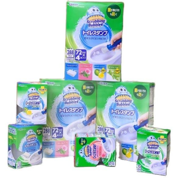Viên gel thơm bắn dính bồn cầu