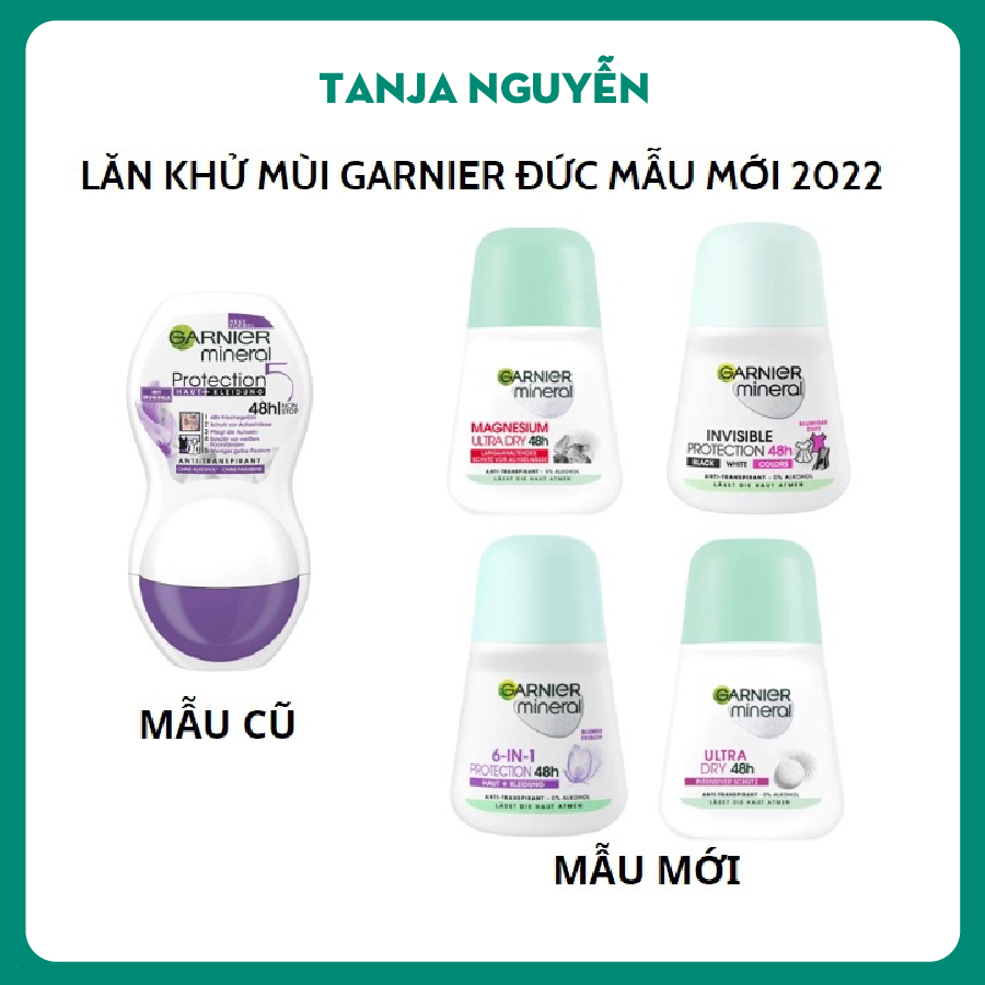Lăn khử mùi kháng khuẩn Garnier Mineral Protection 48h Đức