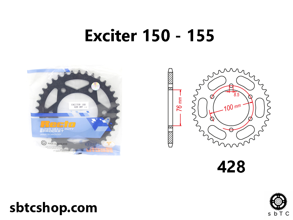 Dĩa recto 34 36 37 38 39 40 41 răng cho xe độ exciter 150 155 chính hãng