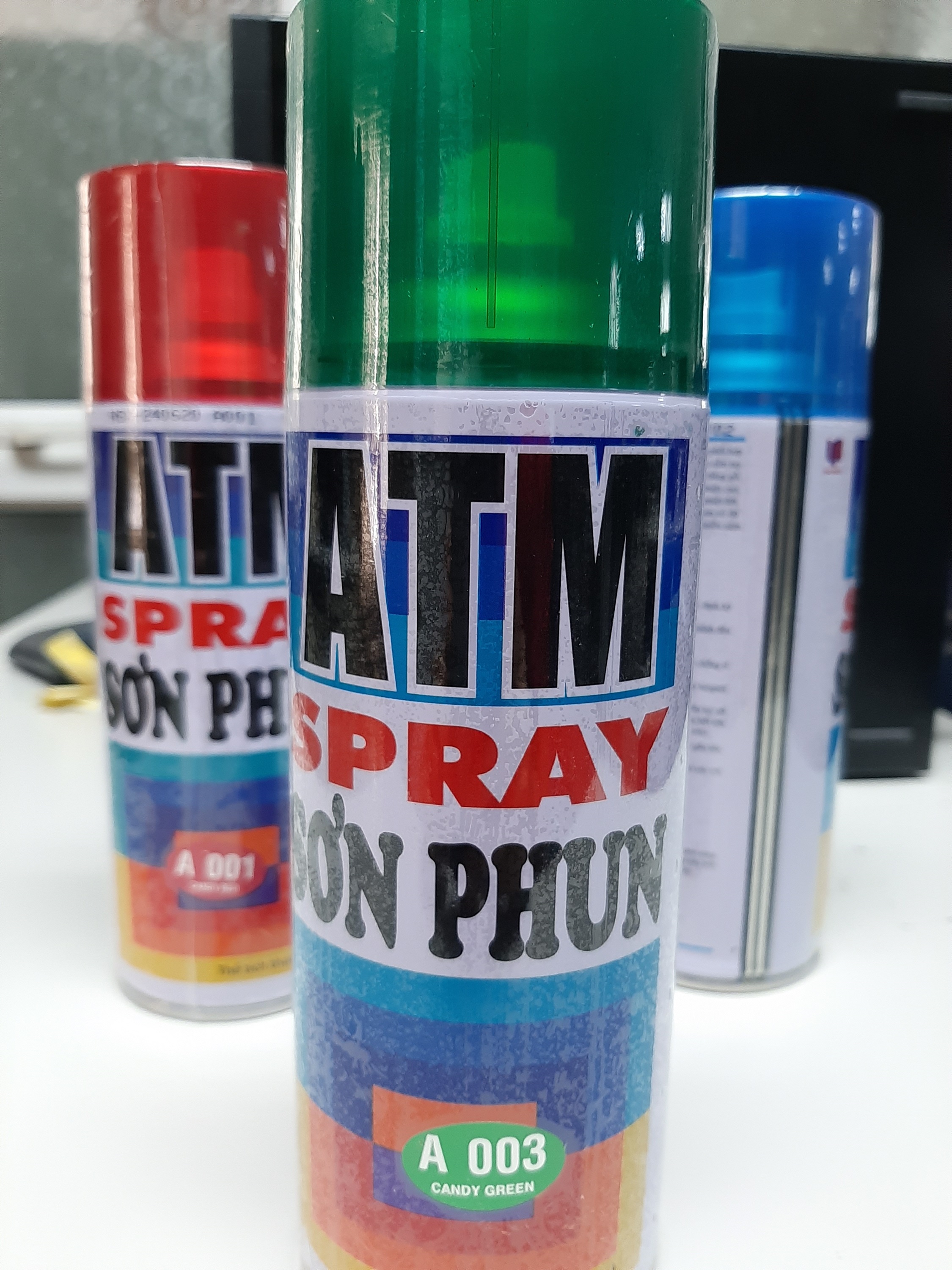 Sơn Xịt Xe Máy Xanh Lá ATM A003 Candy Green