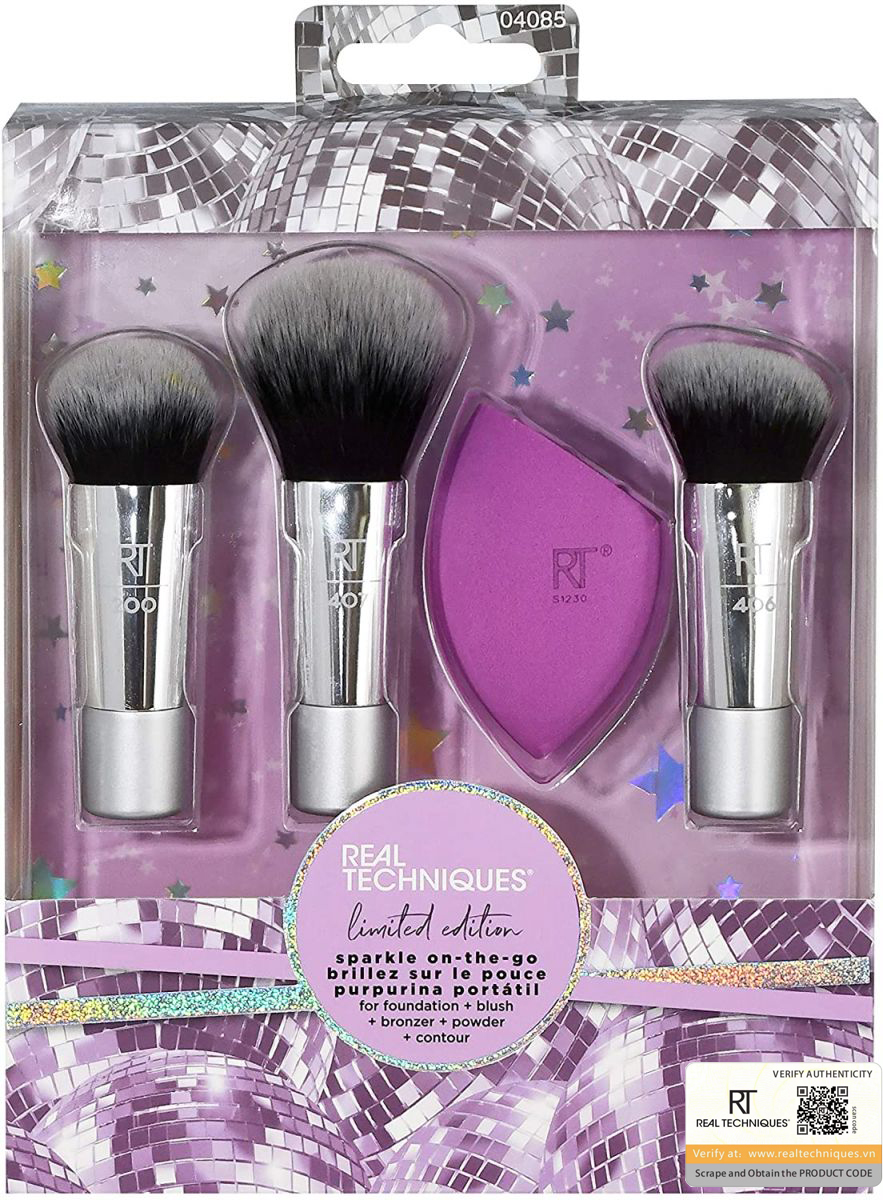 Bộ cọ trang điểm cá nhân real techniques sparkle on the go limited edition