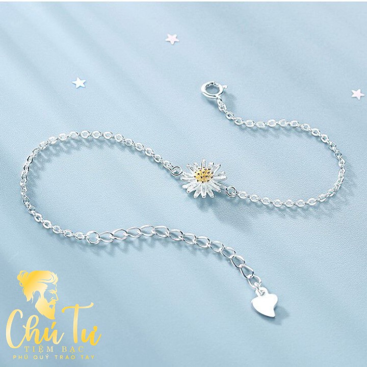 Lắc tay hoa cúc họa mi ( bạc 925), sản phẩm tốt, chất lượng cao, cam kết như hình, độ bền cao, xin vui lòng inbox shop để được tư vấn thêm về thông tin