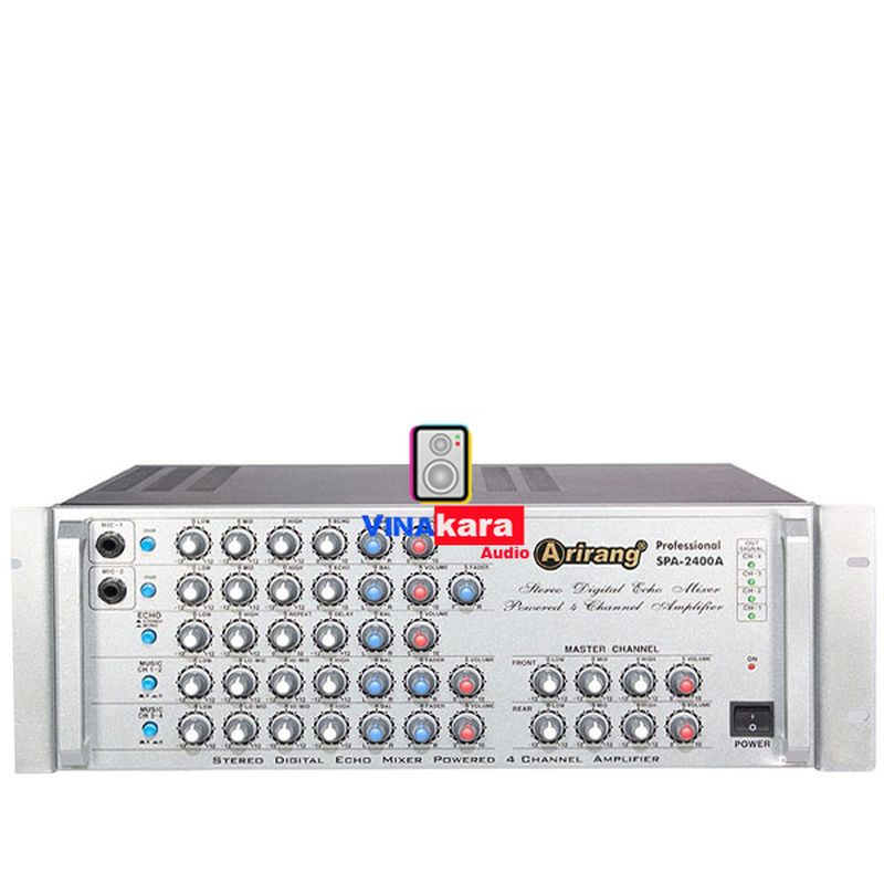 Amply arirang spa-2400a 4 kênh riêng biệt cs lớn 830w am thanh hay cs 160w lớn + tặng 10 mét dây loa