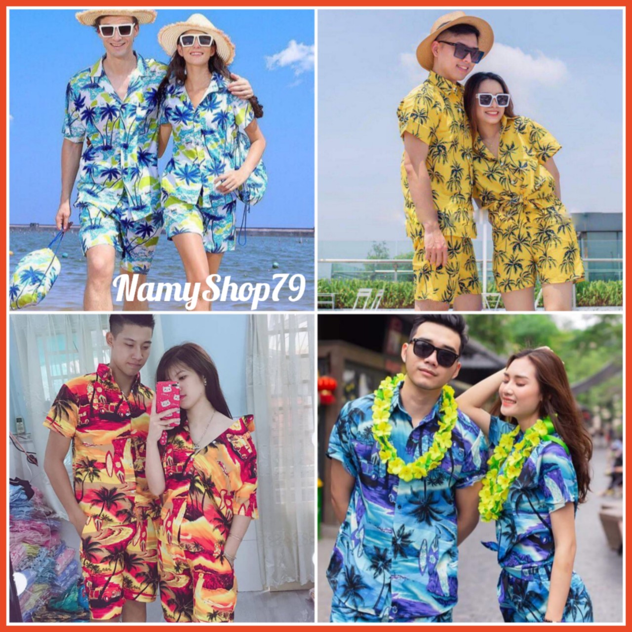🌴Siêu Hot🌴 QUẦN ÁO ĐI BIỂN-Mẫu cây dừa biển, vải Kate Thái loại 1 [NamyShop79-Tổng kho HCM]