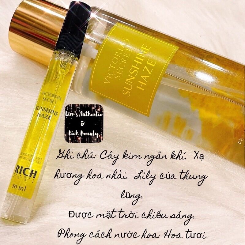 Sunshine haze - xịt thơm body mist bath & body works usa