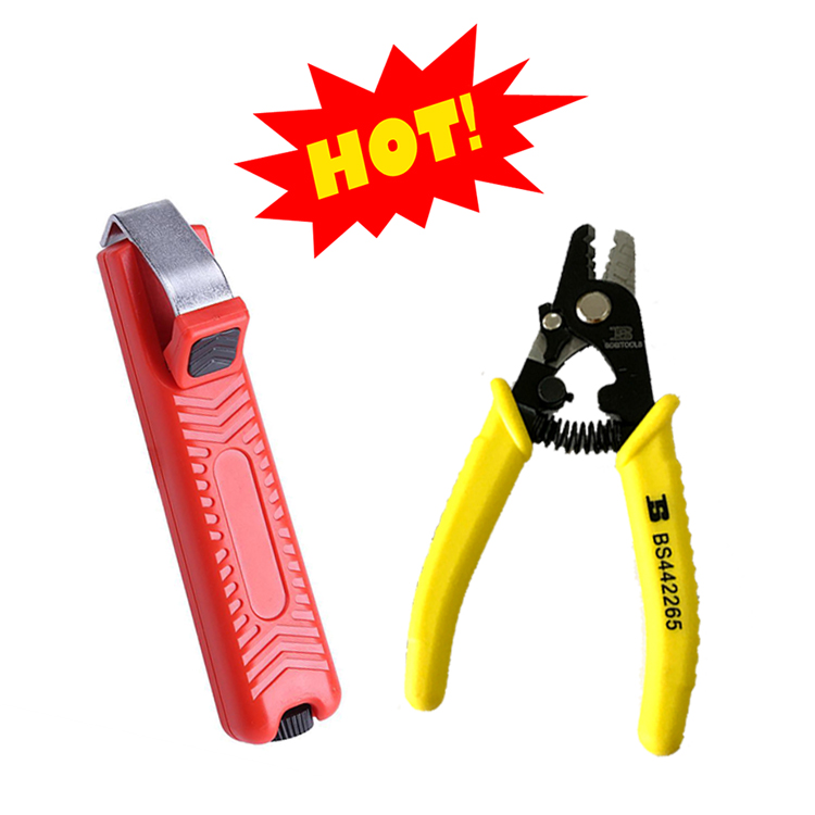 Dao rọc vỏ cáp quang và Kìm tuốt 3 lỗ