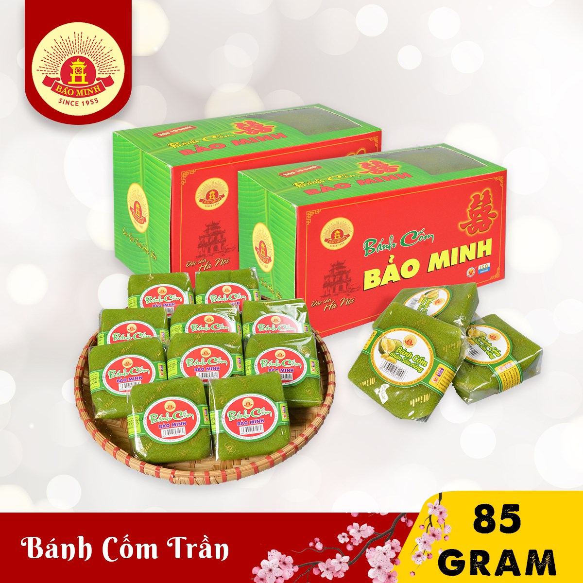Bánh Cốm Đậu Xanh 85g ( Combo 10 cái )