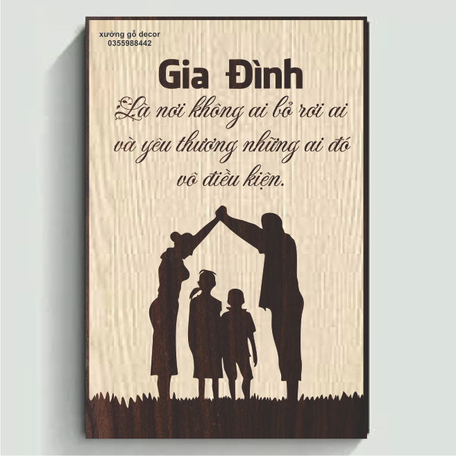 Tranh Treo Tường Câu Nói Hay Về Gia Đình Trang Trí Nhà Cửa, Decor Nội Thất Giá Rẻ GĐ03