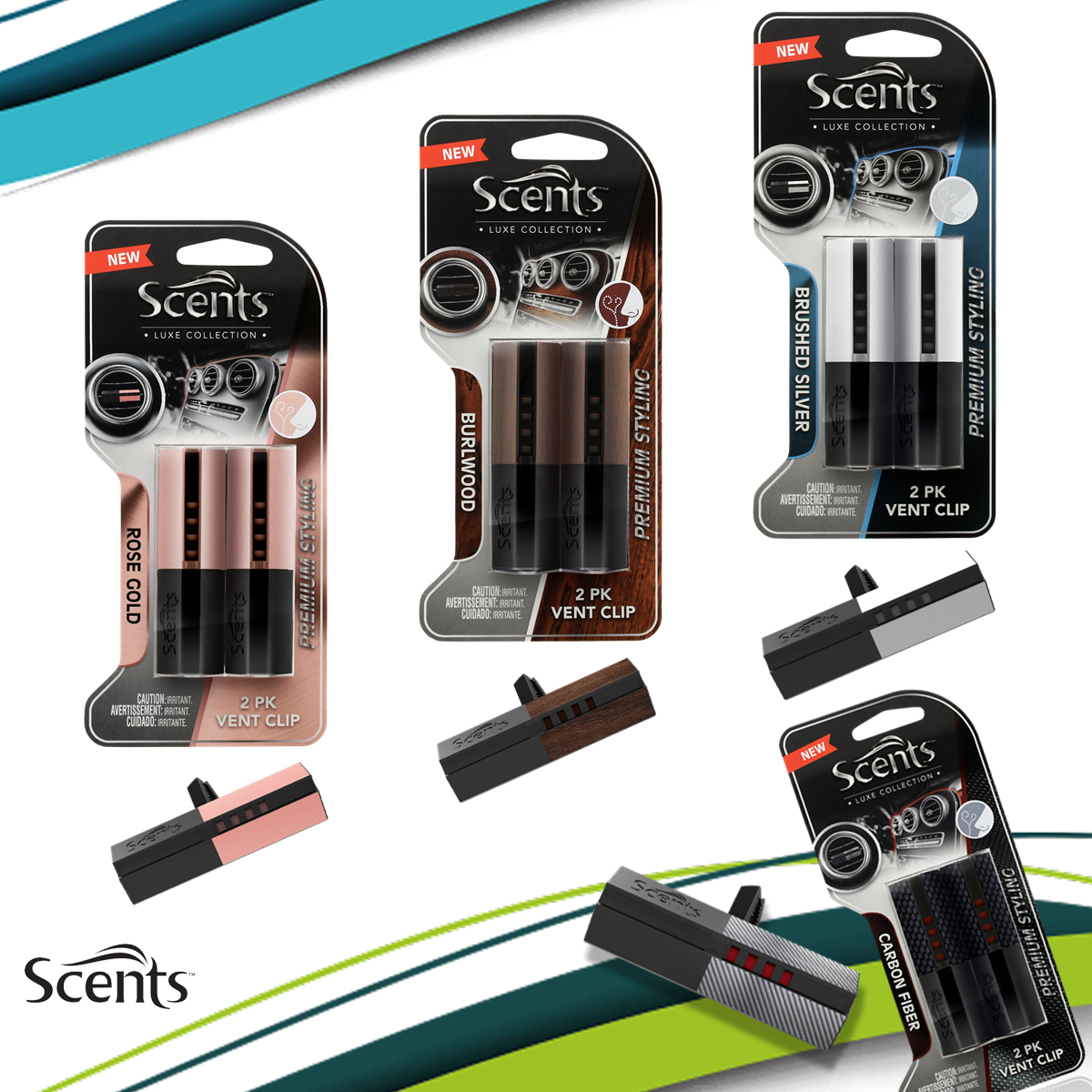 Nước hoa ô tô gài cửa gió SCENTS - Nhập khẩu Mỹ