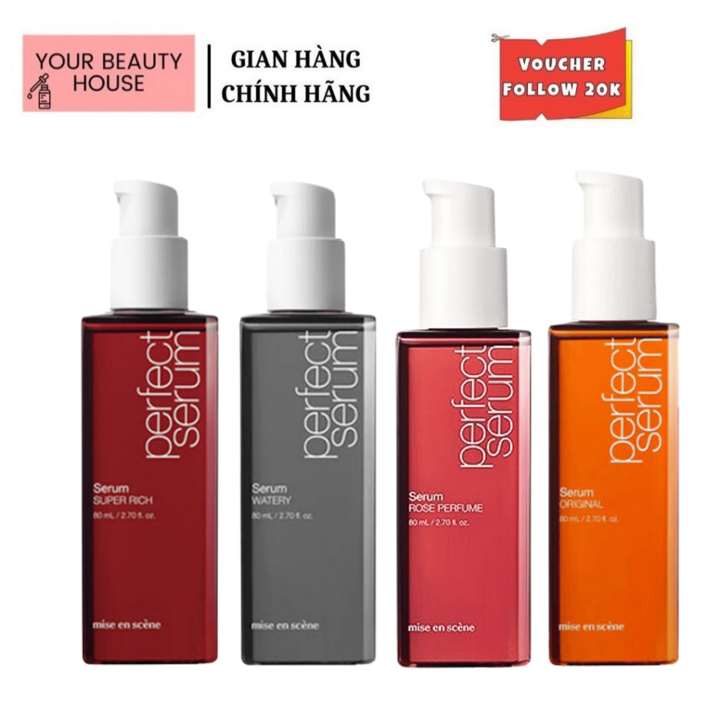 Dầu dưỡng tóc mise en scene perfect serum - mẫu mới 80ml