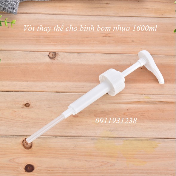 Vòi bình bơm nhựa 1600ml - bình bơm thủy tinh 1100ml