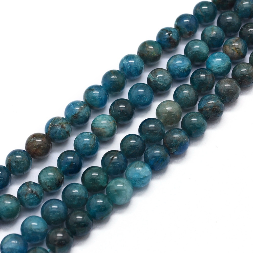 1Strand Natural Apatite Beads Strands Round 6mm Hole 1mm about 64pcs
