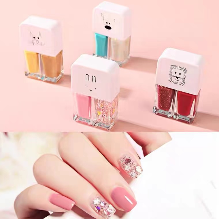 （Vận chuyển trong 24h từ Hà Nội）Bộ 2 lọ sơn móng tay khối lượng tịnh 3g/lọ chất lượng cao không thấm nước nhanh khô và lâu trôi