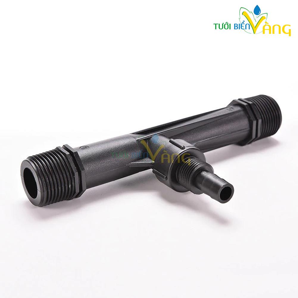 Thiết bị Venturi châm phân dinh dưỡng 48mm Thiết bị châm phân venturi cỡ 48:  - Ren đầu ra đầu vào : phi 48mm ( hay 49 )  - Chưa bao gồm dây hút và khung