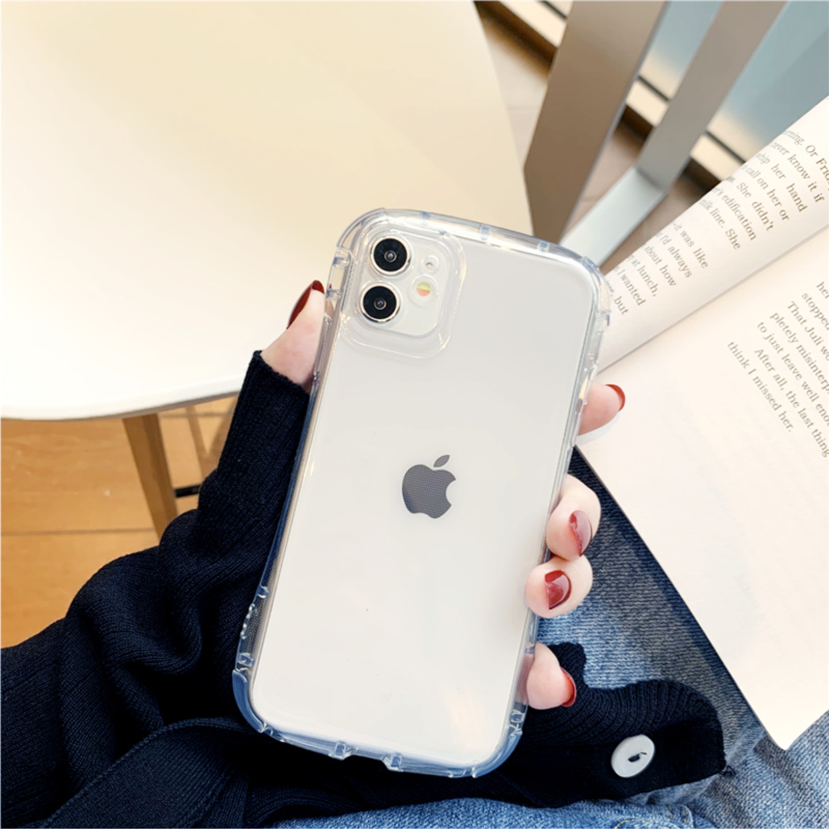 Ốp Lưng Viền Cong Silicon Trong Suốt Chống Sock, Va Đập